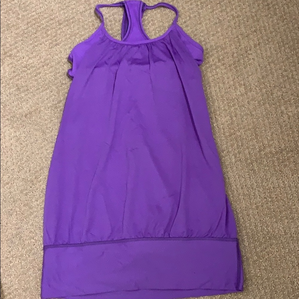 lululemon blousy top with attached sports bra